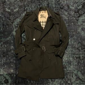 Burberry Mid-Length Black Trench, Women's 10